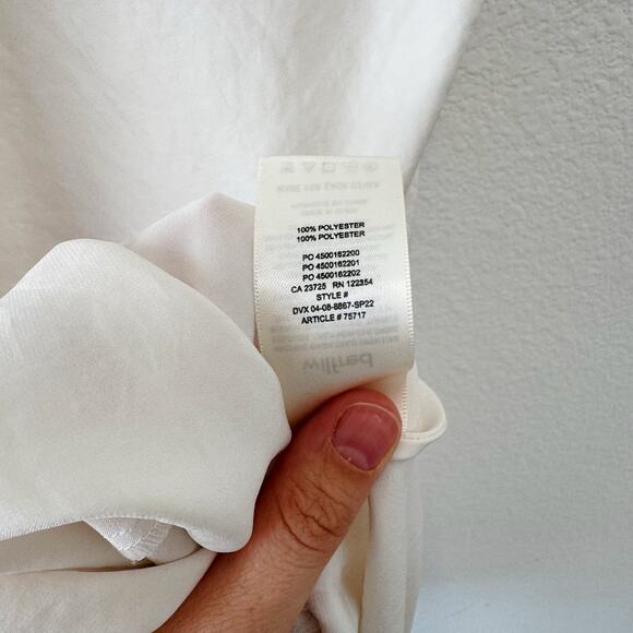 Aritzia Wilfred Slip Midi Dress Cream Champagne Satin Satin Size Medium - Picture 6 of 7